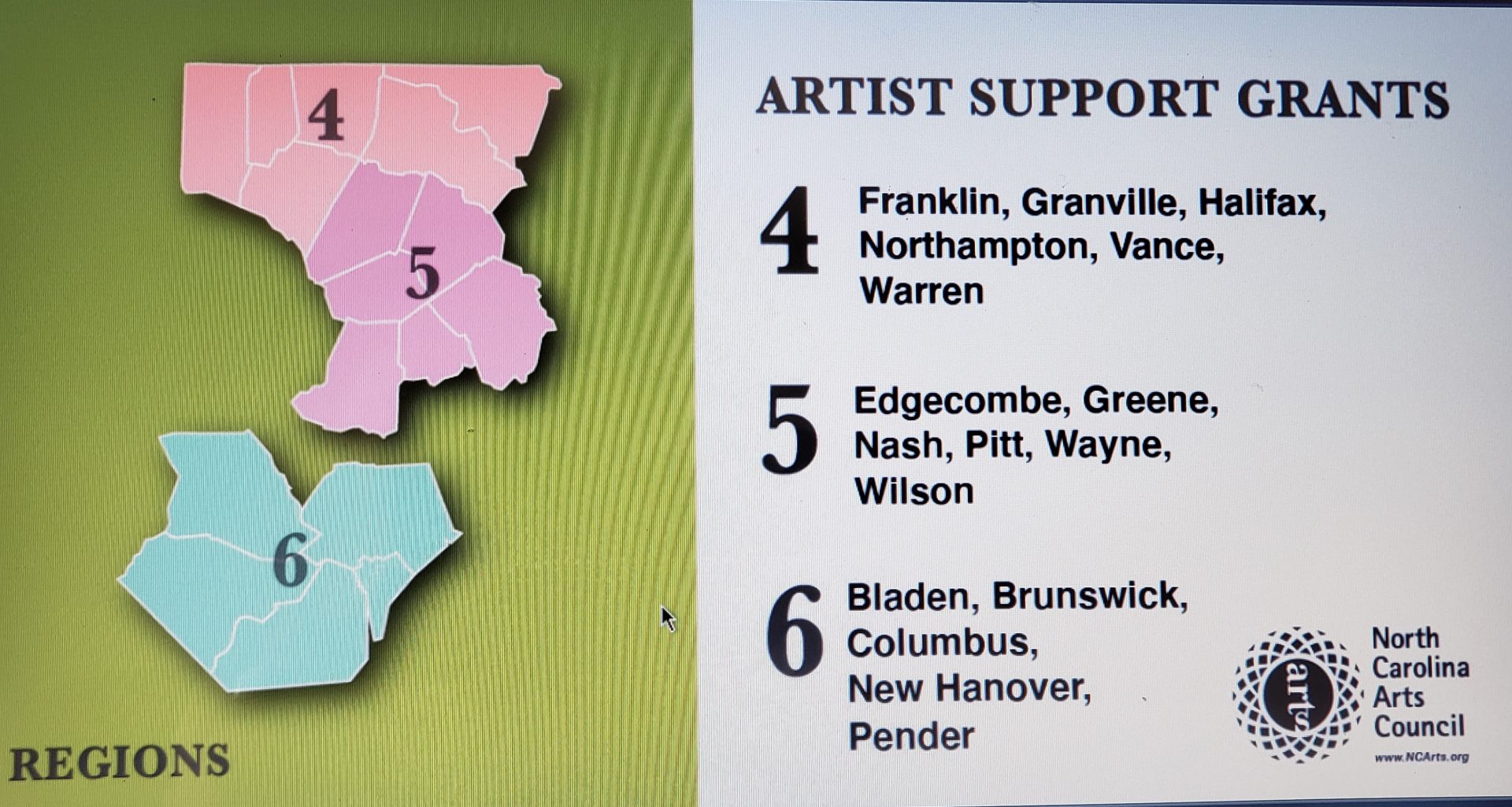 Local Artists Grants available for Vance, Warren, Franklin, Halifax, Granville, and Northampton Counties